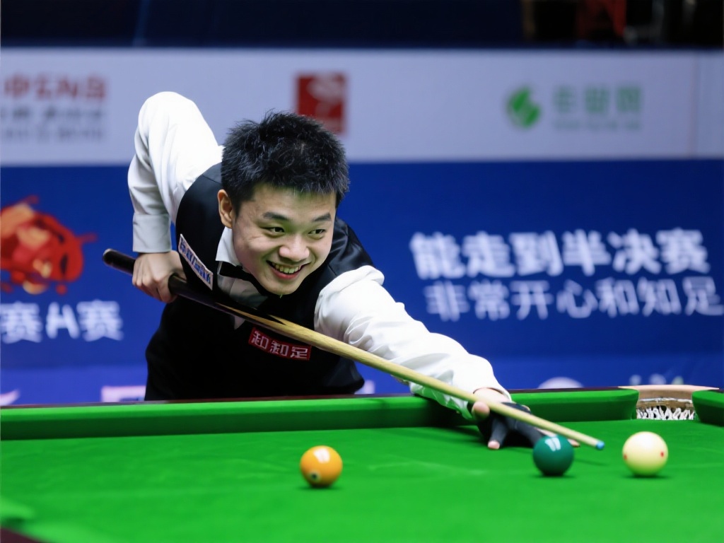 在斯诺克赛场上，每一次突破都意味着无数汗